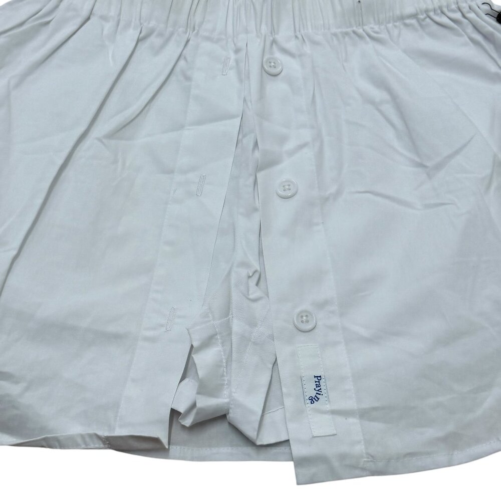 Praying Women’s White Cotton Boxer Shorts Elastic Waist Minimal Lounge Y2K Style - Picture 5 of 7